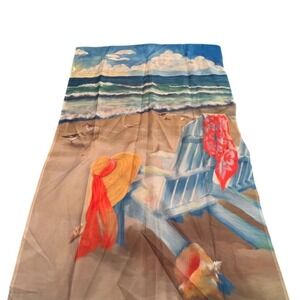 Collections Etc. Coastal Beach Ocean‎ House Flag Adirondack Chair 28"x40" porch